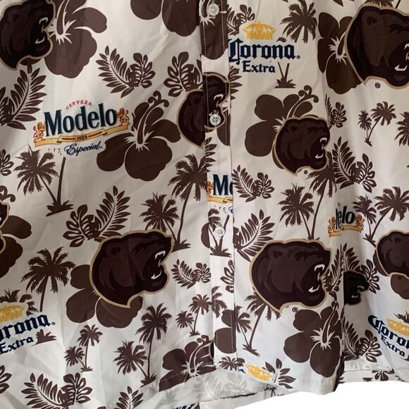 Pre Owned Men's Corona Modelo Short Sleeve Shirt Stand Out in Style Festive - Picture 4 of 10